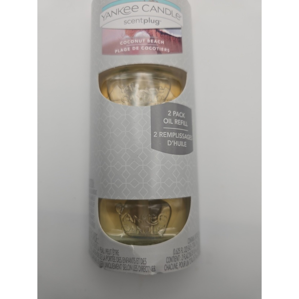 Yankee Candle Scent Plug Coconut Beach 2 Pack Oil Refill
